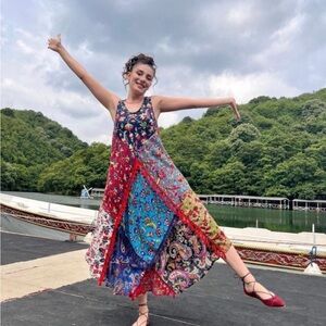 ELIS SILE BEZI Floral Patchwork sleeveless dress boho